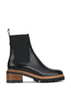 Linear Black Chelsea Elastic Ankle Boot