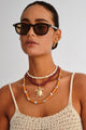 Heart Throb Black Brown Mono Lens Round Sunglasses