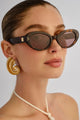 Tootsie Tort Smokey Lens Round Cat Eye Sunglasses