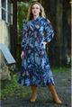 Picot-A-Boo Navy Maxi Dress