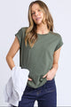 Manly Khaki Scoop Neck Tee