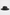 A black woven straw fedora hat with a matching black band, photographed from the side against a plain white background.
