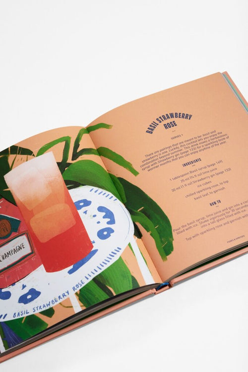 Pages with illustration and text from cookbook titled Juniperlooza by Elouise Anders