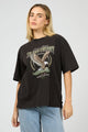Airborne Washed Black Eagle Print Tee