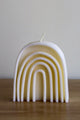 Rainbow Small Decorative White Unscented Candle