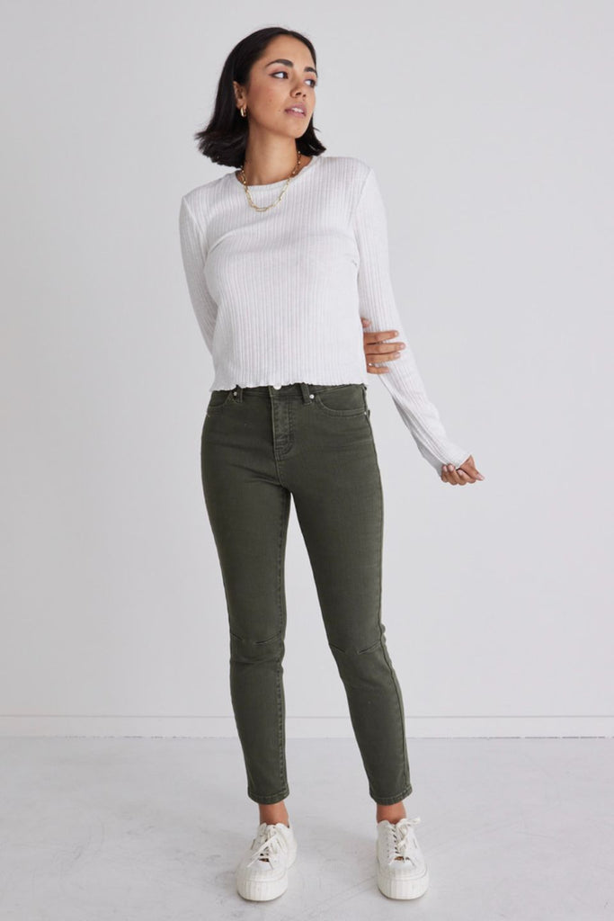 Shop Harper Vintage Khaki Knee Dart Denim Jean Online Flo & Fran