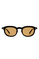 Heart Throb Black Brown Mono Lens Round Sunglasses