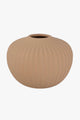 Hart Warm Nude Ribbed Bulb EOL 15x11cm Vase