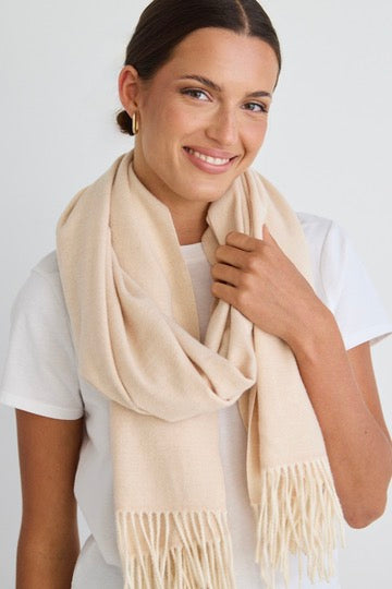 Simple Cream Winter Scarf | Flo & Frankie