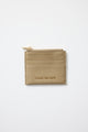 Small Taupe Leather Card Holder