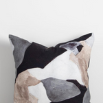 brown black and grey abstract cushion