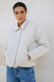 Absolute Putty Collared Quilted Jacket