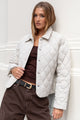 Absolute Putty Collared Quilted Puffer Jacket