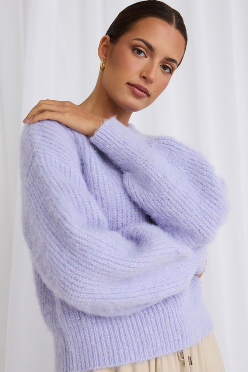 Lilac fluffy jumper best sale