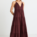 Affair Rosewood Strappy Tiered Maxi Dress