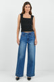 Ironic Washed Blue Wide Leg Panelled Jeans
