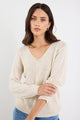 Afternoon Natural Relaxed V Neck Knit Jumper