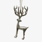 Aluminium Reindeer Hanger 12cm Silver