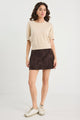 Timeless Chocolate Faux Suede Mini Skirt