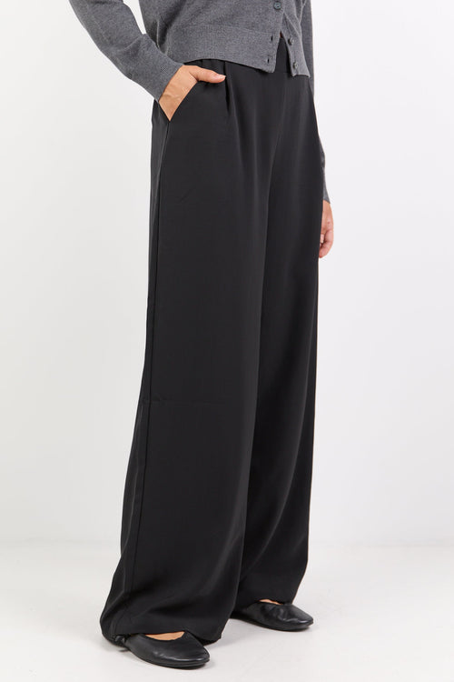 Shop Instinctive Black Recycled Stretch Back Wide Leg Pant | Flo & Fra