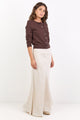 Lagos Natural Linen Blend Bias Maxi Skirt