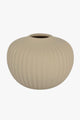 Hart Warm Grey Ribbed Bulb EOL 15x11cm Vase