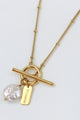 Balance Freshwater Pearl 18k Gold Plate Fob Necklace
