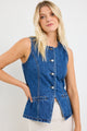 Baseline Marine Blue Denim Vest Top