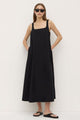 Becca Black Cotton Sleeveless Maxi Dress
