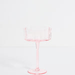 wavy pink cocktail glass