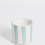blue stone stripe candle