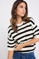 Border Black Stripe Boxy Knit Tee