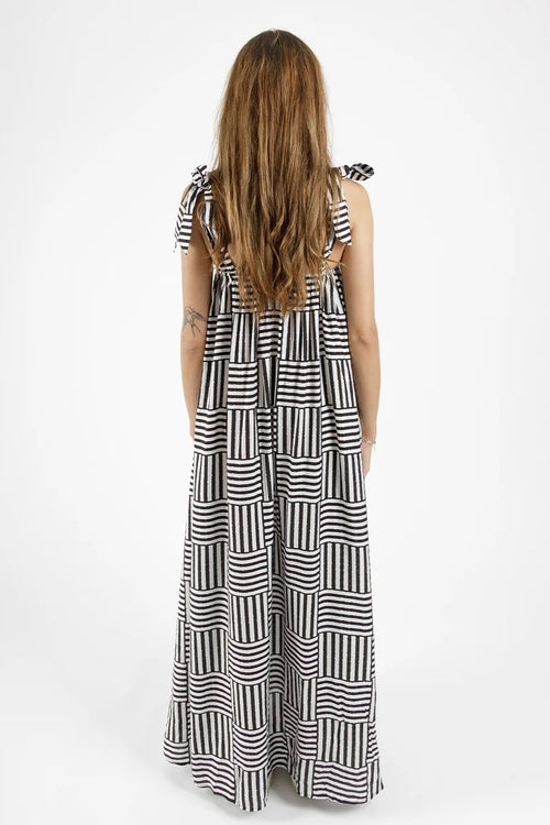 Black and white maxi dress