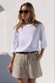 Alignment Stone Linen Mini Skort