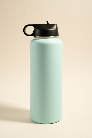 blue water bottle