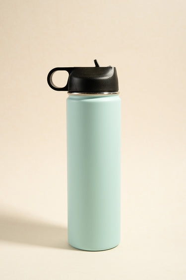 blue water bottle