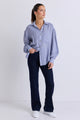 Breezy Light Blue Muslin Drop Shoulder Shirt