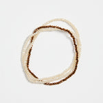 bronze beaded set of 3 bracelets