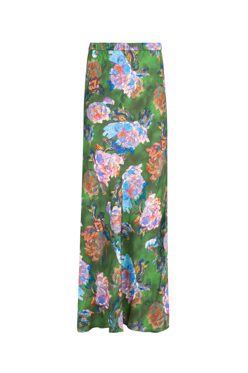 Floral patterned skirt on a white background