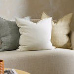 white linen cushion