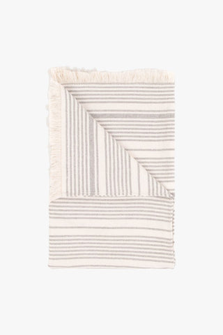 Charter Ash Striped Woven Towel HW Linen - Teatowel, Table, Bedding, Towel Layday   