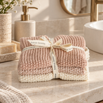 Textured Lavette Set of 3 Petal Wash Cloths