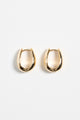 Chunky Drop Gold Hoop Earrings