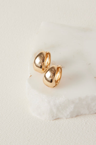 Chunky Oval Gold Earrings