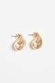 Chunky Teardrop Gold Stud Earrings