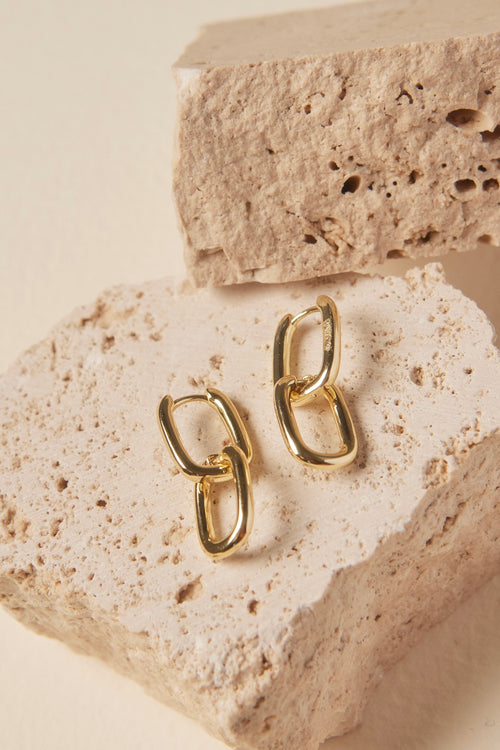 Chunky Chain Gold Earrings ACC Jewellery Georgia Mae   