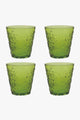 Circles Lime Green Set 4 Glasses