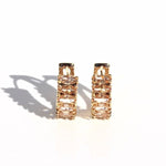 Citrine Cluster Gold Huggies