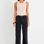 Woman wearing a zoey black jean