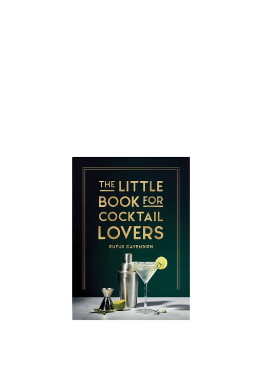 Book titled 'The Little Book for Cocktail Lovers' with cocktail-themed cover on a white background